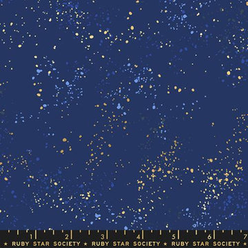 SPECKLED: 108-Metallic Wide Navy (1/4 Yard)