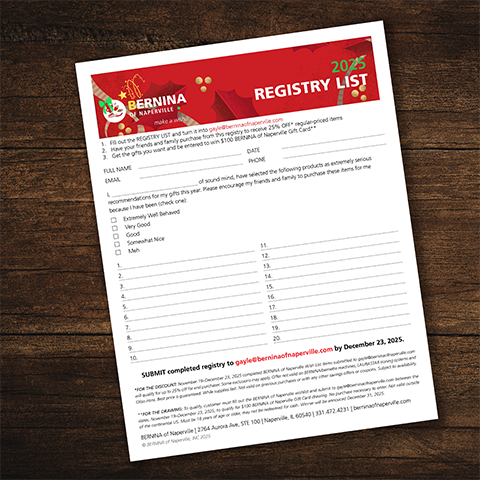 BERNINA of Naperville 2025 Wish List