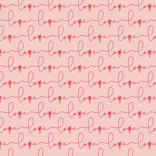 OPEN HEART: Written Love Loud (1/4 Yard)