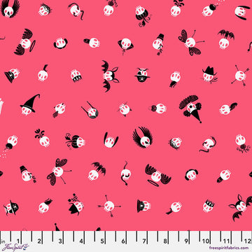 PRETTY CREEPY: Dress Up-Pink (1/4 Yard)