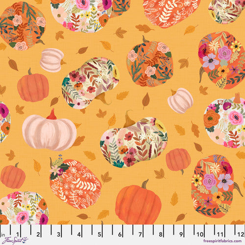 AUTUMN FRIENDS: Pumpkin Paradise-Orange (1/4 Yard)