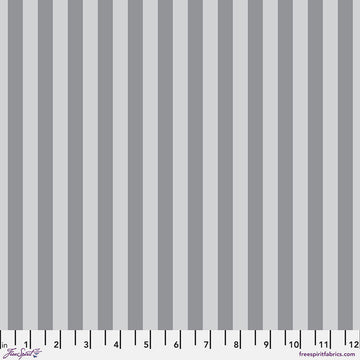 Tula Pink TRUE COLORS GRAYWORK: Tent Stripe-Fog (1/4 Yard)