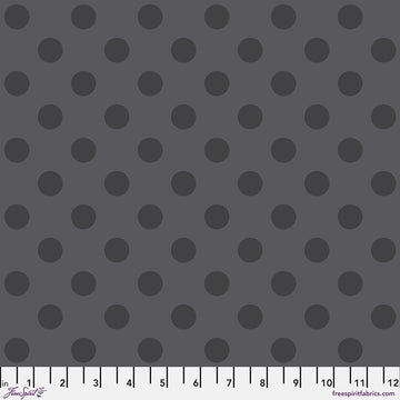 Tula Pink TRUE COLORS GRAYWORK: Pom Pom-Carbon (1/4 Yard)