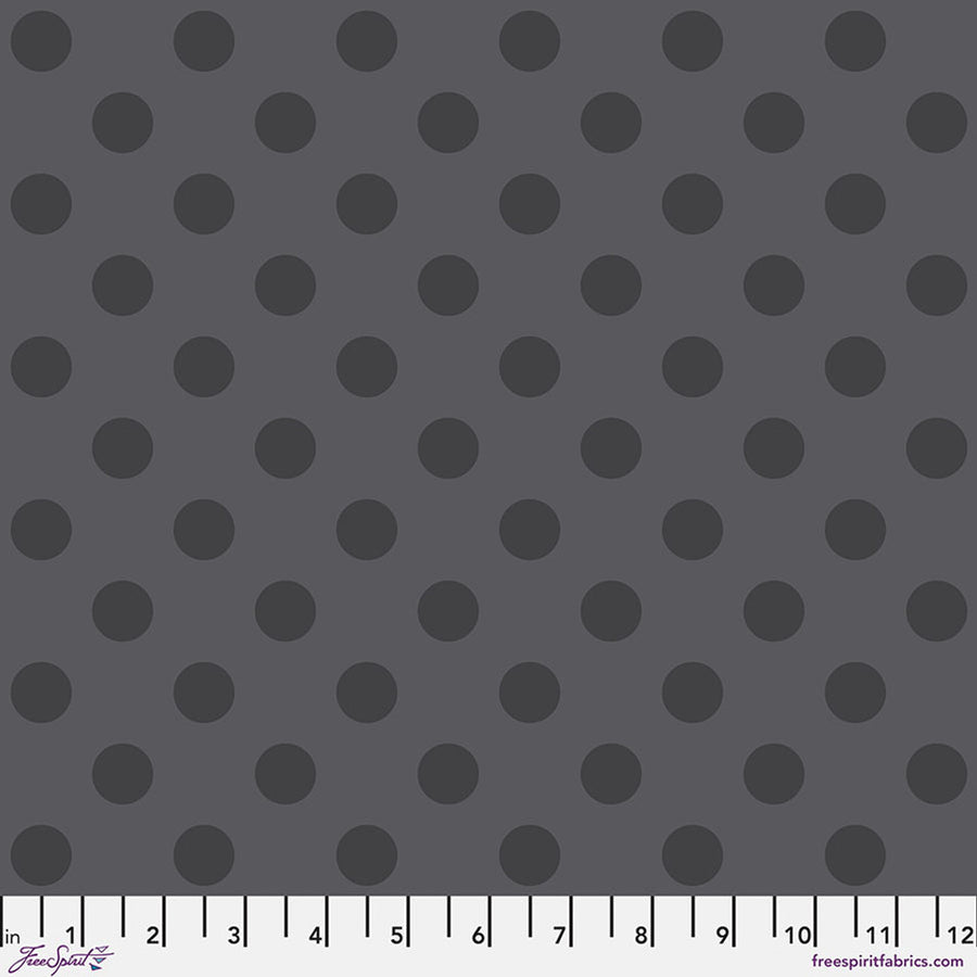 Tula Pink TRUE COLORS GRAYWORK: Pom Pom-Carbon (1/4 Yard)