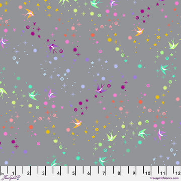 Tula Pink TRUE COLORS GRAYWORK: Fairy Dust-Shadow (1/4 Yard)