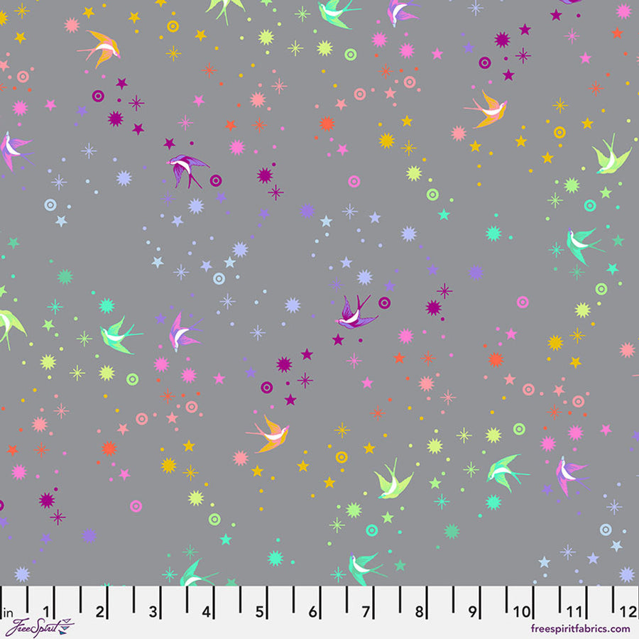 Tula Pink TRUE COLORS GRAYWORK: Fairy Dust-Shadow (1/4 Yard)