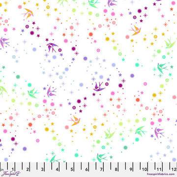 Tula Pink TRUE COLORS: Fairy Dust-White (1/4 Yard)