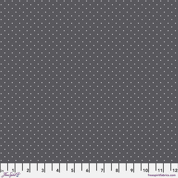 Tula Pink TRUE COLORS GRAYWORK: Tiny Dots-Carbon (1/4 Yard)