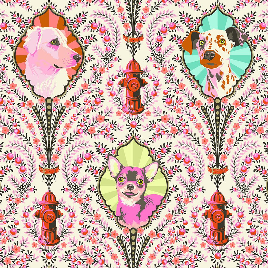 Tula Pink Besties: Puppy Dog Eyes-Blossom (1/4 Yard)