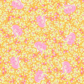 Tula Pink Besties: Chubby Cheeks-Buttercup (1/4 Yard)