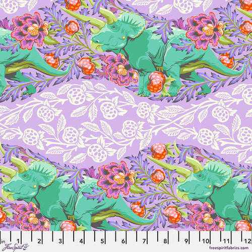Tula Pink Roar!: Trifecta- Mist (1/4 Yard)