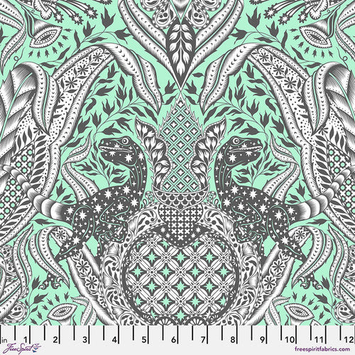 Tula Pink Roar!: Gift Rapt- Mint (1/4 Yard)