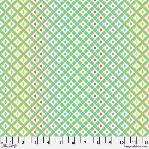 Tula Pink Roar!: Stargazer- Mint (1/4 Yard)