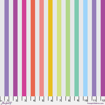Tula Pink TRUE COLORS GRAYWORK: Disco Stripe-Whisper (1/4 Yard)