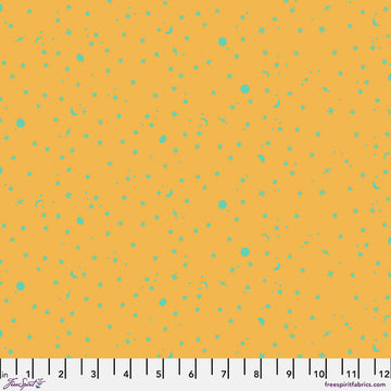 Tula Pink TRUE COLORS: Space Sprinkles-Papaya (1/4 Yard)