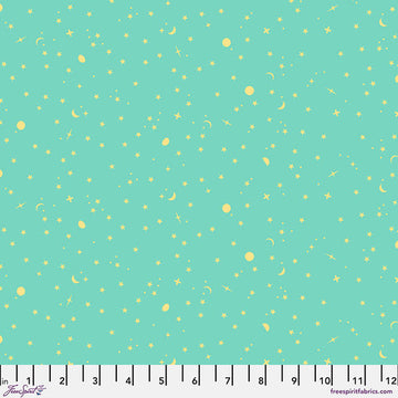Tula Pink TRUE COLORS: Space Sprinkles-Seaglass (1/4 Yard)