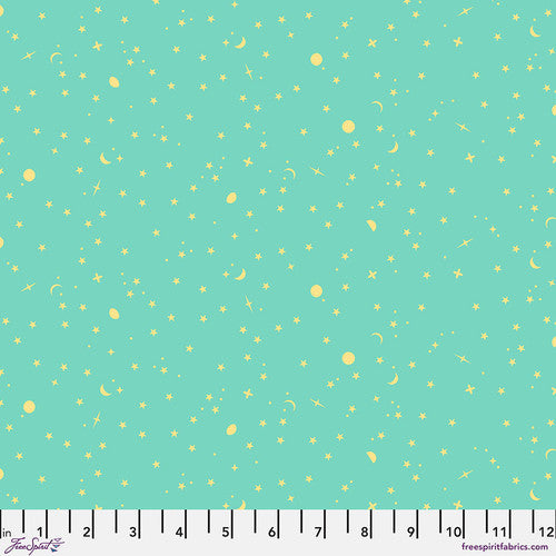 Tula Pink TRUE COLORS: Space Sprinkles-Seaglass (1/4 Yard)