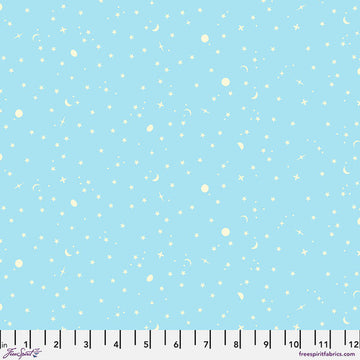 Tula Pink TRUE COLORS: Space Sprinkles-Waterfall (1/4 Yard)