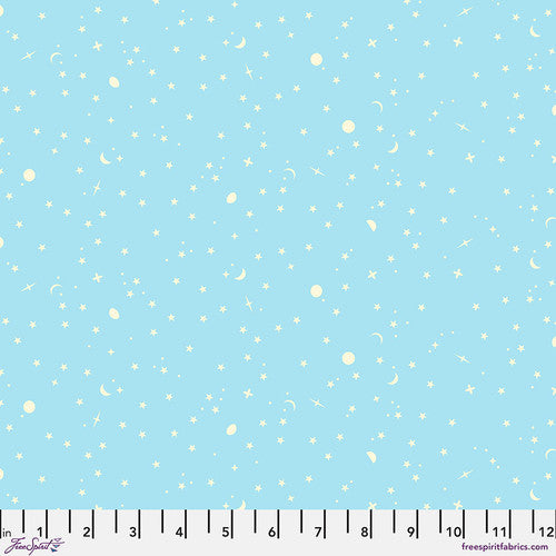 Tula Pink TRUE COLORS: Space Sprinkles-Waterfall (1/4 Yard)