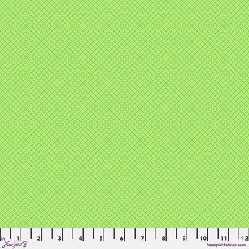 Tula Pink TRUE COLORS: On the Grid-Apple (1/4 Yard)