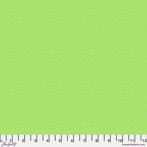 Tula Pink TRUE COLORS: On the Grid-Apple (1/4 Yard)