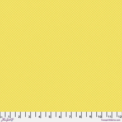 Tula Pink TRUE COLORS: On the Grid-Highlighter (1/4 Yard)