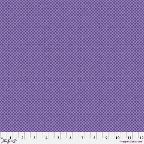 Tula Pink TRUE COLORS: On the Grid-Mysterious (1/4 Yard)