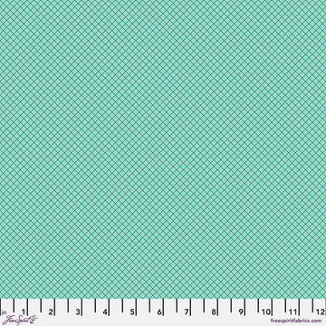 Tula Pink TRUE COLORS: On the Grid-Raindrop (1/4 Yard)
