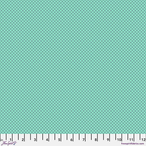 Tula Pink TRUE COLORS: On the Grid-Raindrop (1/4 Yard)
