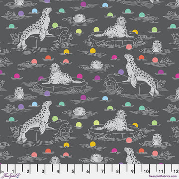 Tula Pink GRAYWORK: Seal the Deal-Carbon (1/4 Yard)