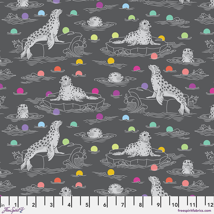 Tula Pink GRAYWORK: Seal the Deal-Carbon (1/4 Yard)