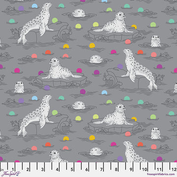 Tula Pink GRAYWORK: Seal the Deal-Shadow (1/4 Yard)