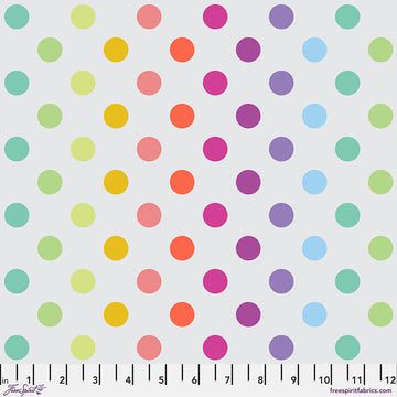 Tula Pink TRUE COLORS GRAYWORK: Disco Poms-Whisper (1/4 Yard)