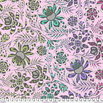 Tula Pink Roar!: Super Wild Vine 108-Blush (1/4 Yard)