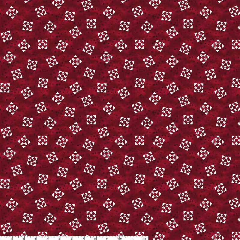 ALL ILLINOIS SHOP HOP 2024: Quilt Block-Garnet (1/4 Yard)