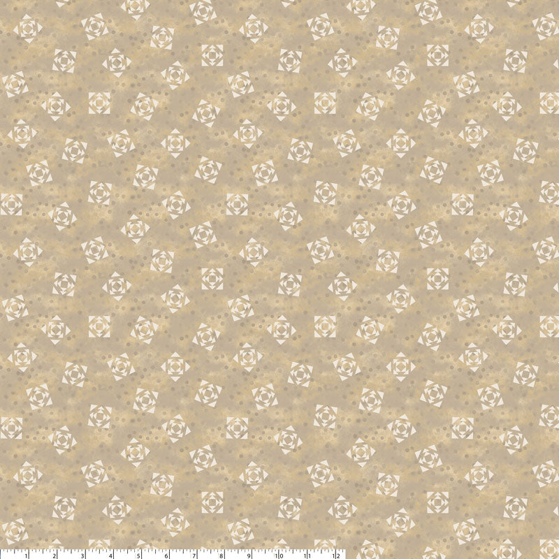 ALL ILLINOIS SHOP HOP 2024: Quilt Block-Khaki (1/4 Yard)