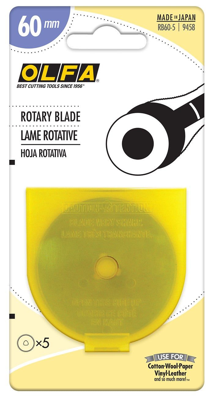 OLFA: Replacement Rotary Blades-60MM (5 Pack)