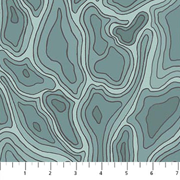 Green World: Topography- Mint (1/4 Yard)