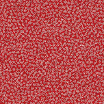 GARDEN REDWORK: Ditsy Floral Outline- Red (1/4 Yard)