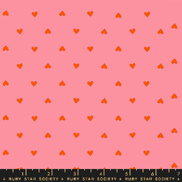 Ruby Star Society JUICY: Hearts-Sorbet (1/4 Yard)