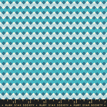 Ruby Star Society PIVOT: Zigga Zagga-Dark Turquoise (1/4 Yard)