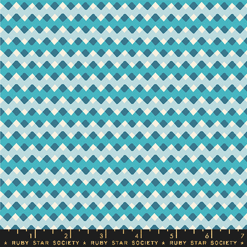 Ruby Star Society PIVOT: Zigga Zagga-Dark Turquoise (1/4 Yard)