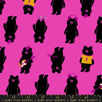Ruby Star Society TEDDY AND THE BEARS: The Band-Light Berry (1/4 Yard)