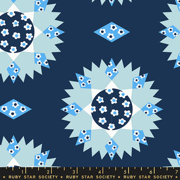 Ruby Star Society LIL: Sunpatch-Navy (1/4 Yard)