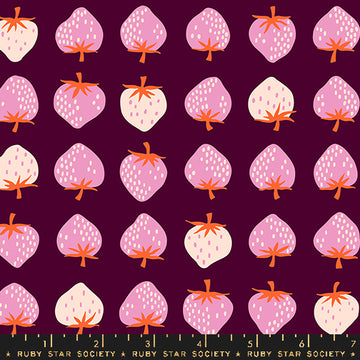 Ruby Star Society STRAWBERRY: Strawberry-Deep Plum (1/4 Yard)