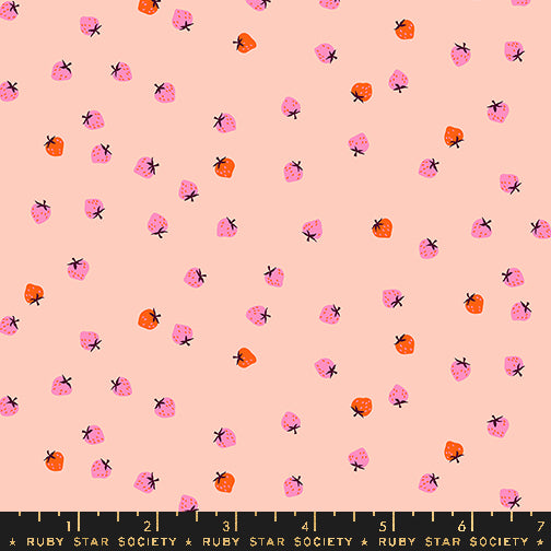 Ruby Star Society STRAWBERRY: Mini Berry-Pale Peach (1/4 Yard)