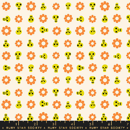 Ruby Star Society GOOD SPIRITS: Loves Me Not-Natural (1/4 Yard)