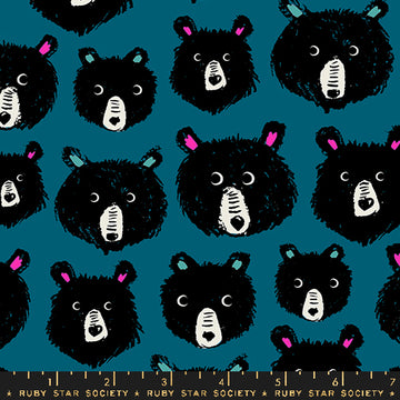 Ruby Star Society TEDDY AND THE BEARS: Teddy and the Bears-Thunder (1/4 Yard)