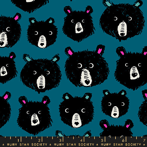 Ruby Star Society TEDDY AND THE BEARS: Teddy and the Bears-Thunder (1/4 Yard)