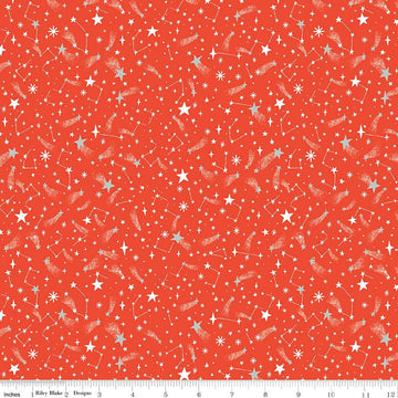 TWAS: New Fallen Snow-Red Sparkle (1/4 Yard)